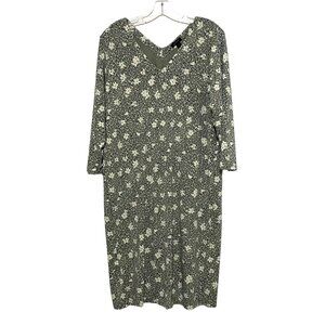 J Jill Wearever Collection Dress with Pockets L Gray Business Careerwear Office